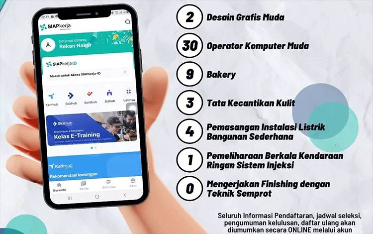 49 Peserta Mendaftar PBK Tahap 2 BLK Disnaker Palangka Raya