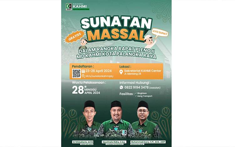 KAHMI Palangka Raya Gelar Sunatan Massal Gratis