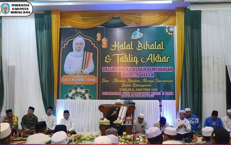 Tabliq Akbar Bersama Guru Yannor di Masjid Al-Jihad Puruk Cahu