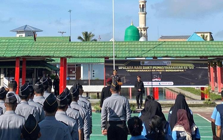Suasana saat upacara peringati Hari Bakti Pemasyarakatan ke 60 pada Sabtu, 27 April 2024. (FOTO: IST)