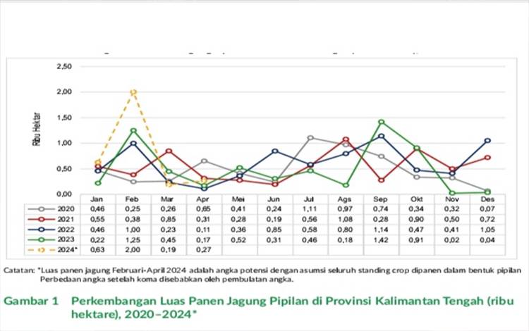Implementasikan Metode Kerangka Sampel Area, Panen Jagung di Kalteng Berhasil