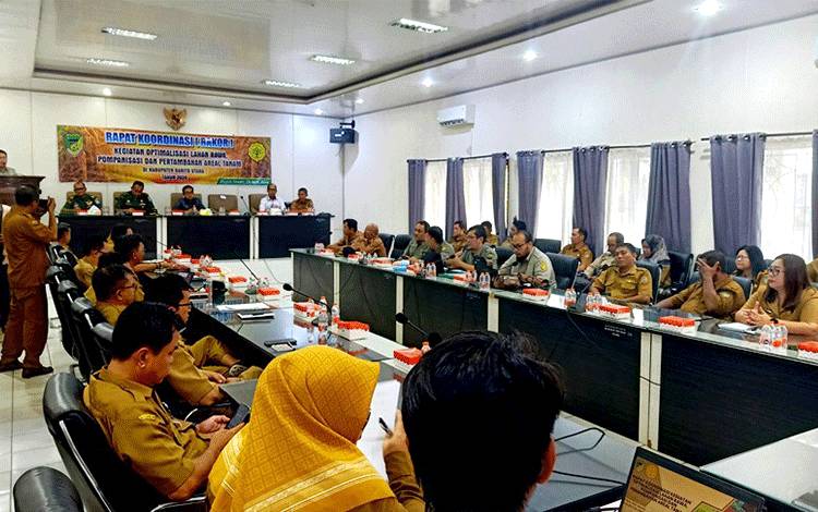 Pemkab Barito Utara Rakor Optimalisasi Lahan Rawa, Pompanisasi dan PAT Padi