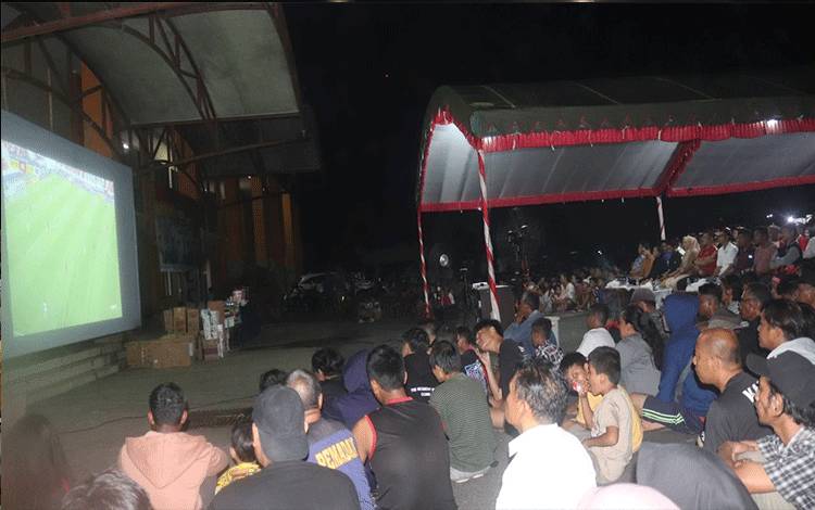 Nobar Semi Final Piala Asia U-23 Dihadiri Ratusan Masyarakat Pulang Pisau