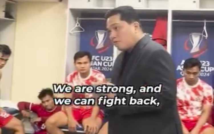 Erick Thohir Beri Motivasi Bagi Garuda Muda agar Tak Menyerah