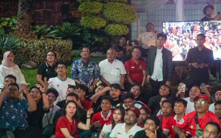 Kemenpora Gelar Nobar Galang Dukungan Garuda Muda Lolos Olimpiade