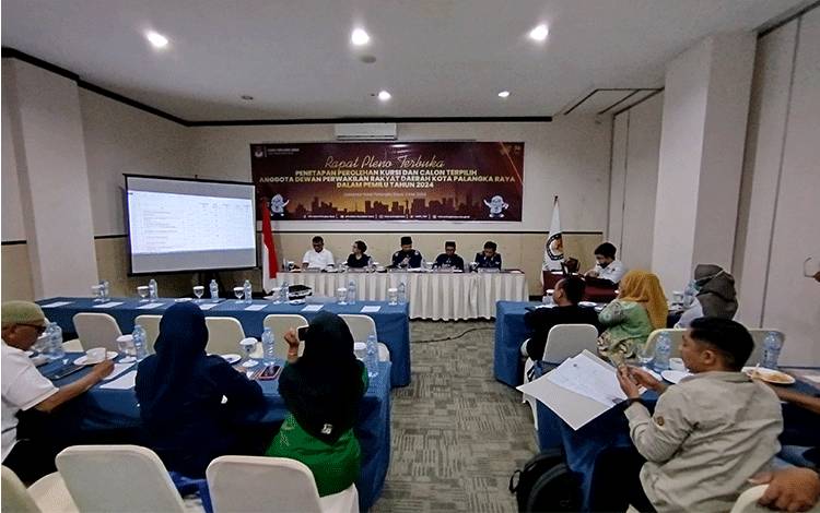 KPU Palangka Raya Umumkan Hasil Pleno Penetapan Calon Terpilih DPRD Kota, Berikut Nama-Nama Mereka