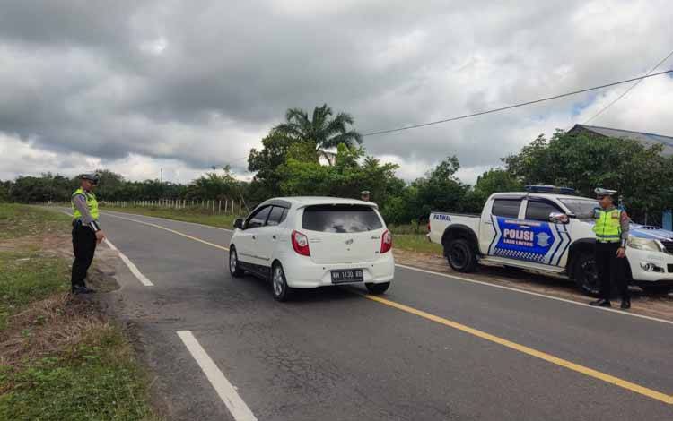 Satlantas Polres Katingan Patroli Daerah Rawan Kecelakaan Lalu lintas