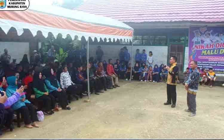 Pemerintah Kabupaten Murung Raya (Mura) melalui Tim Percepatan Penurunan Stunting (TPPS) melaksanakan aksi bersama konvergensi percepatan penurunan stunting di dua desa. (FOTO: TIM))