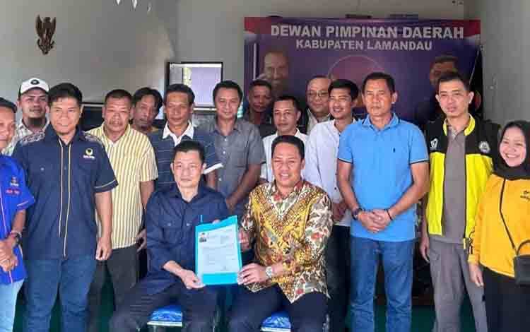 Hendra Lesmana Daftar ke Nasdem sebagai Bakal Calon Kepala Daerah di Lamandau