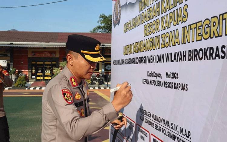 Kapolres Kapuas Pimpin Pencanangan Pembangunan Zona Integritas