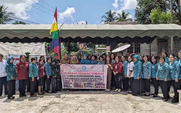 Camat Pematang Karau Apresiasi Pemberian Makanan Tambahan dari TP-PKK