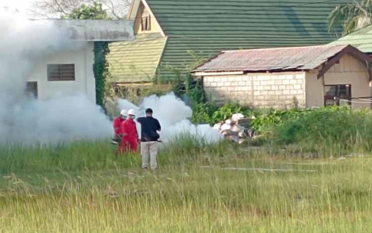 Kemenag Kalteng antisipasi penyebaran DBD di asrama haji transit di Palangka Raya, belum lama ini. (ANTARA/HO-Kanwil Kemenag Kalteng)