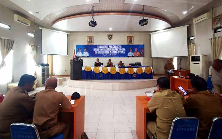 Dinas Sosial PMD Barito Utara Fasilitasi Penetapan dan Penegasan Batas Desa