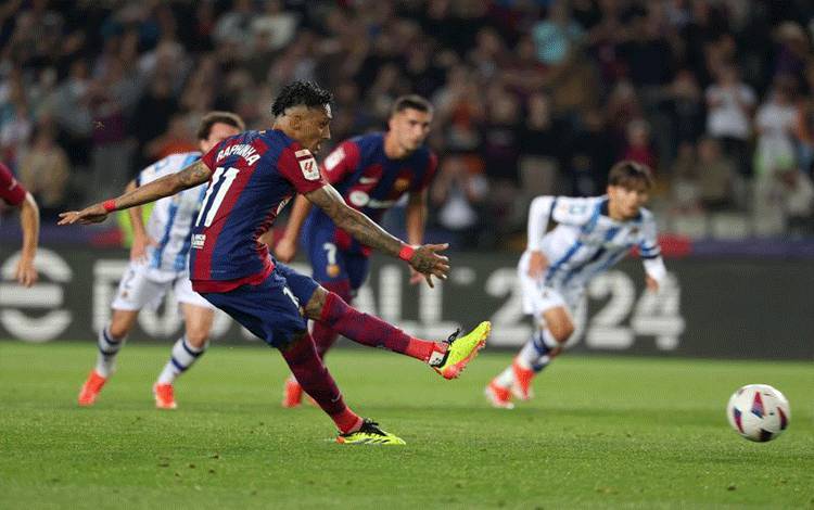 Barcelona Naik ke Peringkat Dua Usai Menang 2-0 atas Real Sociedad