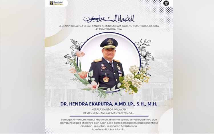 3 Hari Sebelum Meninggal, Kepala Kanwilkumkam Kalteng Sempat Cabut Gigi Graham