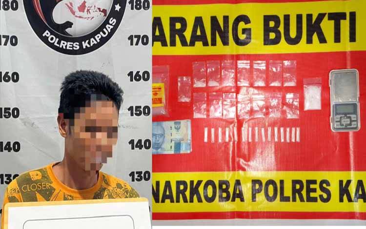 Miliki 11,53 Gram Sabu, Terduga Pengedar Ini Ditangkap Satresnarkoba Polres Kapuas