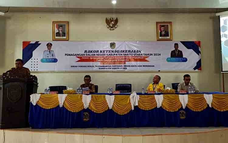 Disnakertranskop UKM Barito Utara Rakor Ketenagakerjaan Pemagangan Dalam Negeri