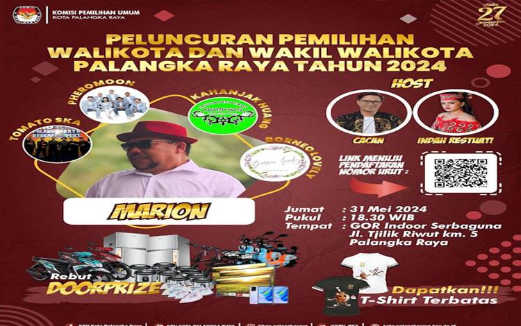 KPU Sediakan Door Prize Launching Pemilihan Wali Kota dan Wakil Wali Kota Palangka Raya