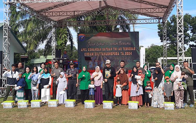 Apel Komandan Satuan TNI-AD Tersebar Kodam XII Tanjungpura Digelar di Kobar