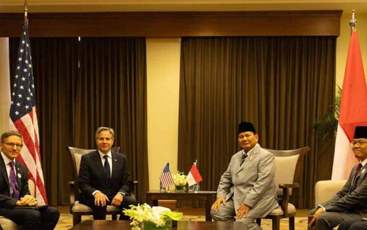 Menlu AS Blinken Temui Prabowo Bahas Gencatan Senjata Gaza di Yordania