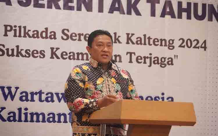 Wakil Gubernur Kalimantan Tengah (Kalteng), Edy Pratowo saat mengikuti rangkaian diskusi publik di Palangka Raya, Kamis, 20 Juni 2024. (FOTO: RIZAL)
