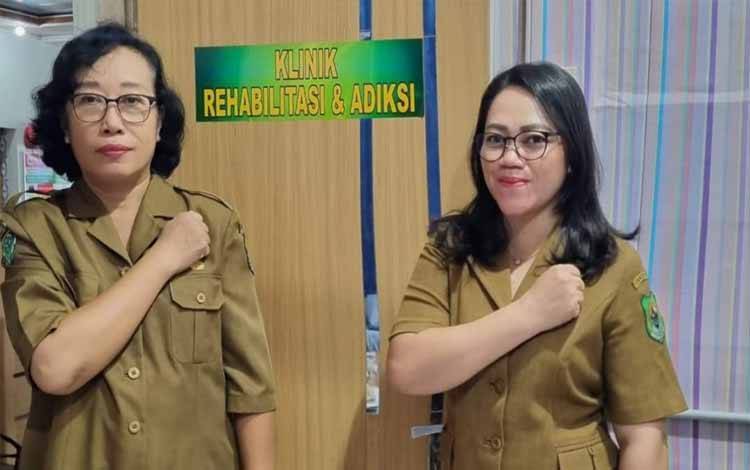 Tim Layanan Klinik Adiksi atau layanan pengobatan bagi para penyalahguna narkoba / nafza di RSUD dr. H. Soemarno Sosroatmodjo Kuala Kapuas. (FOTO: IST)