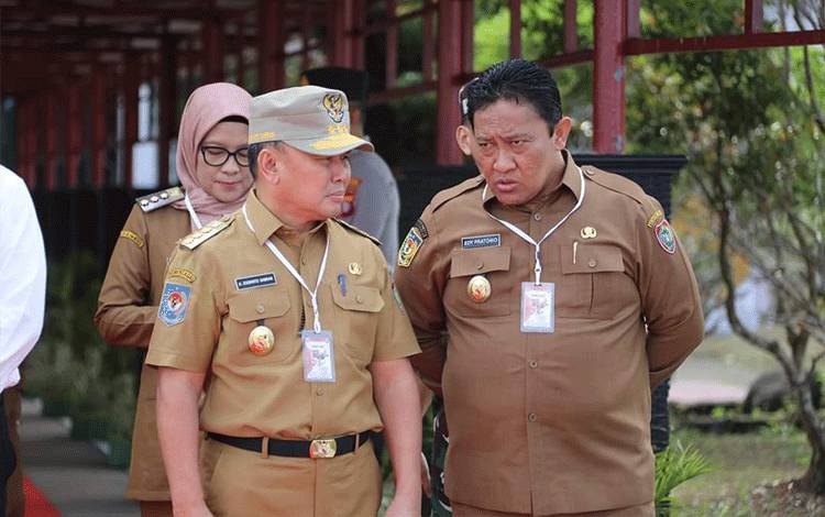 Gubernur dan Wagub Terima Kunjungan Jokowi untuk Ketersediaan Pangan Kalteng