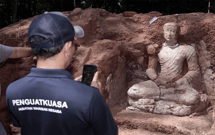 Peneliti Temukan Arca Buddha Abad ke-7 di Situs Bukit Choras, Kedah