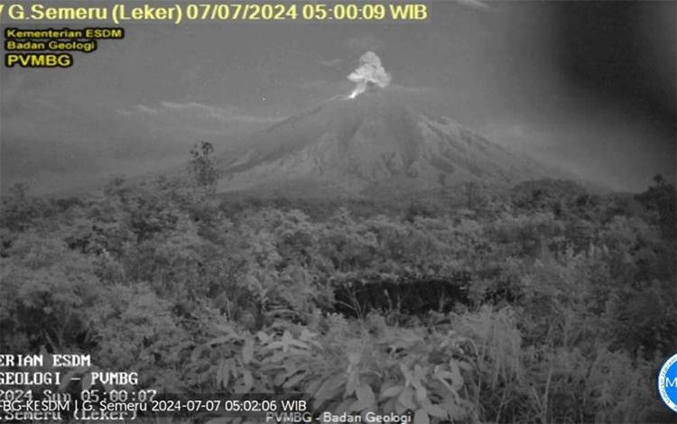 Gunung Semeru Erupsi Dengan Letusan Teramati Hingga 1 Km