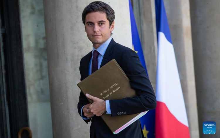 PM Prancis Gabriel Attal di Istana Elysee di Paris, Prancis, 7 Juli 2020. (Xinhua/Aurelien Morissard)