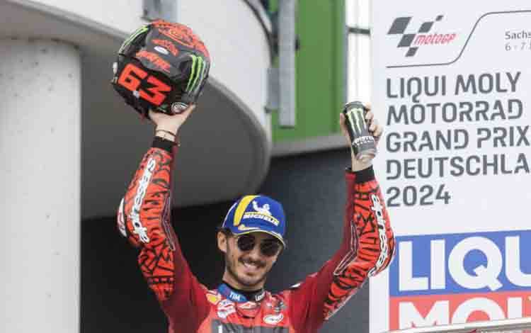 Bagnaia Semringah Setelah Raih Kemenangan Perdananya di Sachsenring