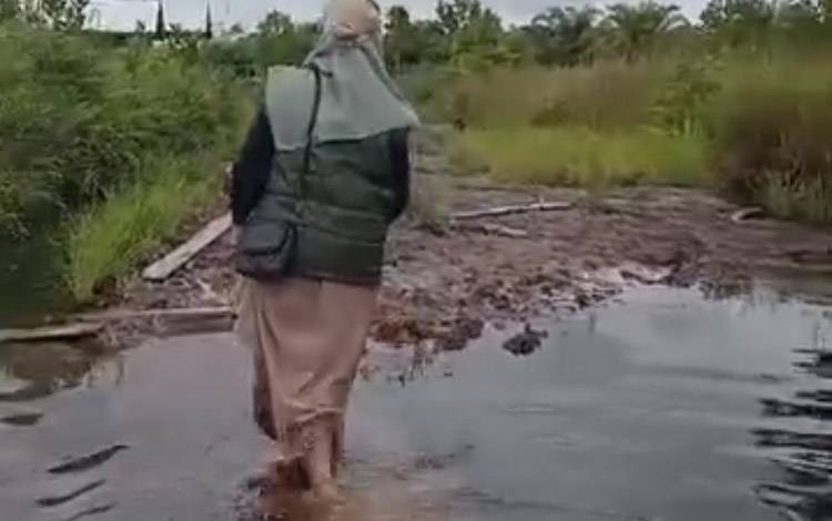 Terobos Genangan Air dan Semak Belukar, Ini Upaya Pantarlih Guna Pemutakhiran Data Pemilih di Kobar