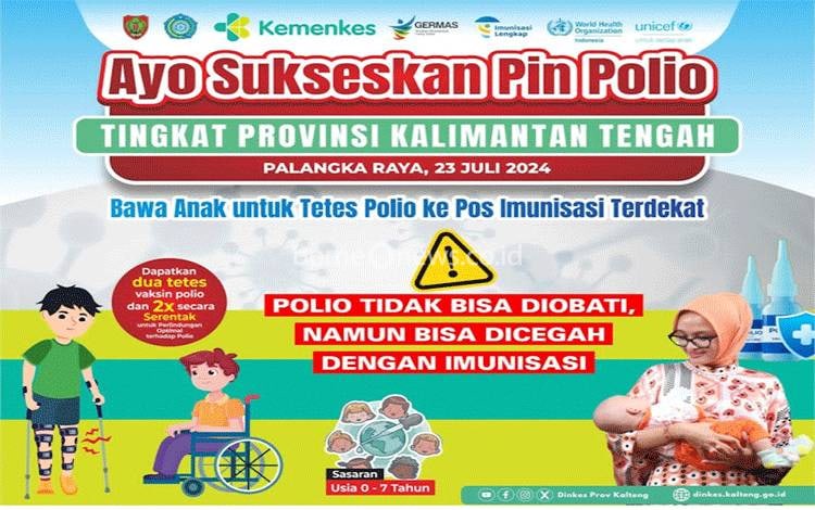 Dinkes Kalteng Ajak Imunisasi Dilindungi Anak dari Polio