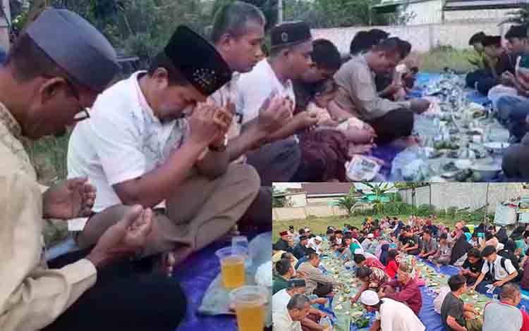 Suasa warga perumahan Griya Katimpun Indah 1, Kelurahan Petuk Katimpun, Kecamatan Jekan Raya, Kota Palangka Raya menggelar doa bersama dan tolak bala, Selasa, 22 Juli 2024.