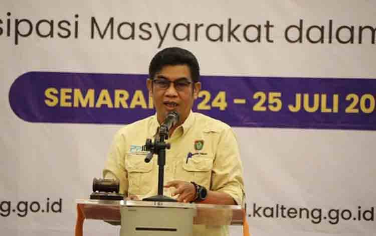 Kepala Diskominfosantik Provinsi Kalteng Agus Siswadi saat rakor di Semarang, Rabu, 24 Juli 2024. (FOTO: RINTO/RIZALDI)