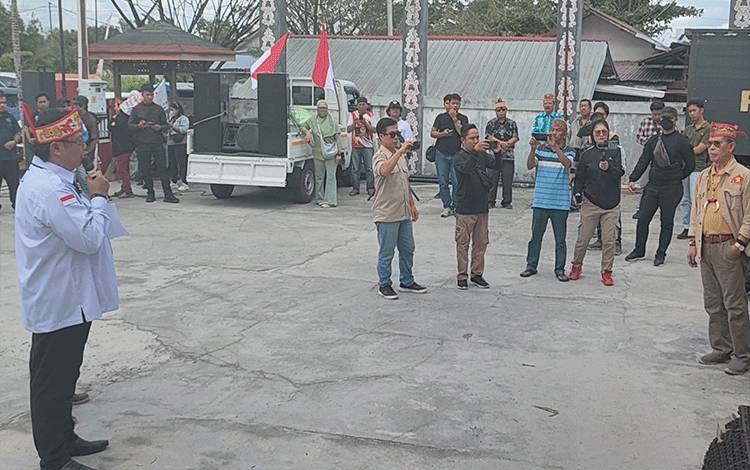 Puluhan Simpatisan Gerindra Kalteng Sampaikan Aspirasi Agar Partai Usung Kader Asli