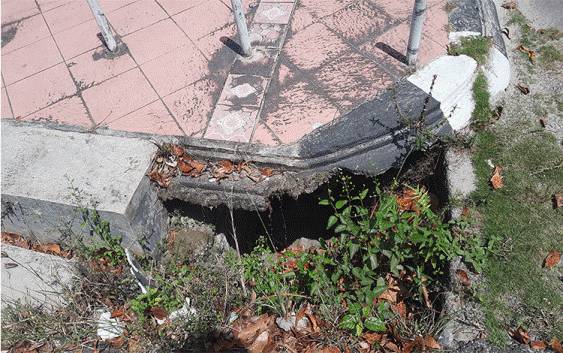 Salah satu drainase di dalam Kota Pangkalan Bun. (Foto : DANANG)