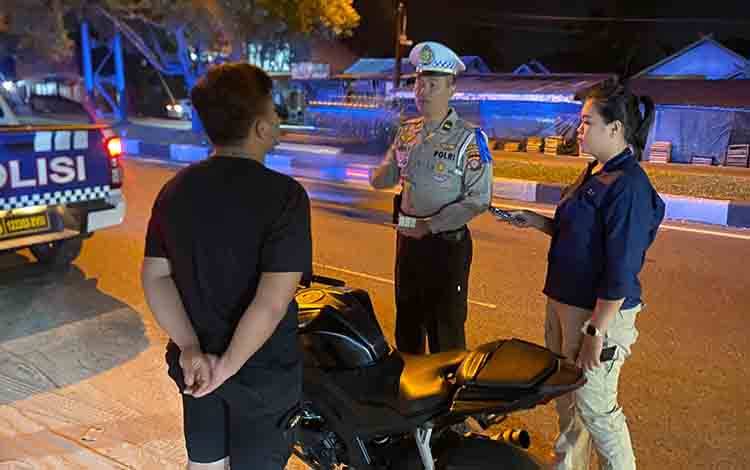 Ditlantas Polda Kalteng Tertibkan Pengendara Motor dengan Knalpot Brong