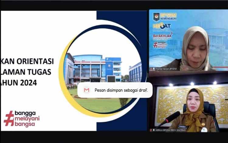 Penyampaian Materi Oleh Narasumber saat Rapat Koordinasi Teknis Sekretaris Dewan Kabupaten/Kota se-Kalteng di Aula BPSDM Kalteng, baru baru ini. (FOTO: IST)