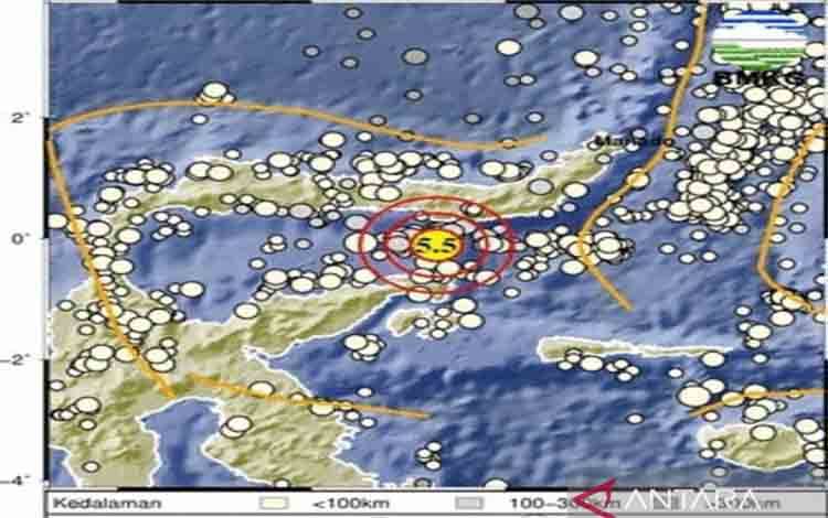Gempa di Gorontalo Terasa hingga Wilayah Pesisir Utara