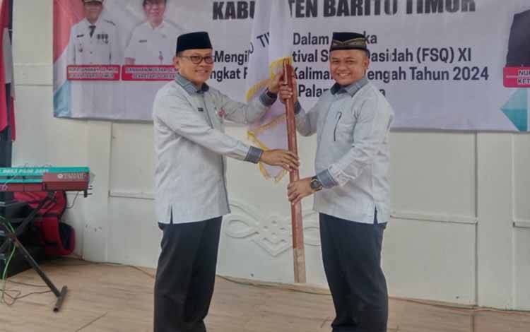 Pj Bupati Lepas Kafilah Barito Timur Ikuti FSQ XI Tingkat Provinsi Kalteng