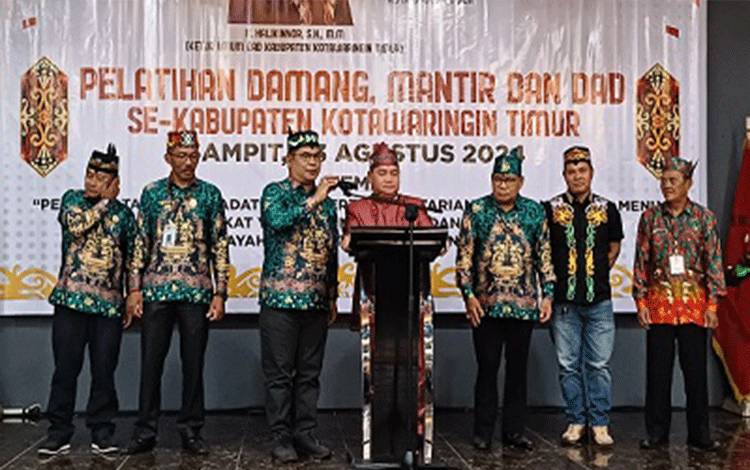 Pelatihan Damang, Mantir dan DAD se-Kotim Diharapkan Menambah Wawasan Adat Istiadat