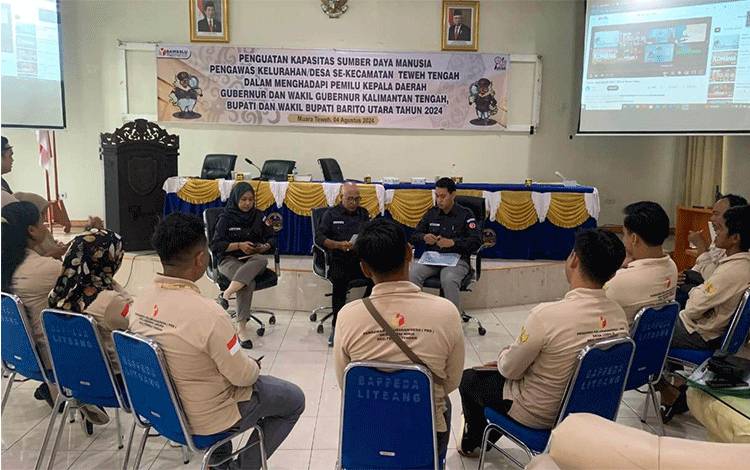 Panwascam Teweh Tengah Perkuat SDM Pengawas Kelurahan/Desa