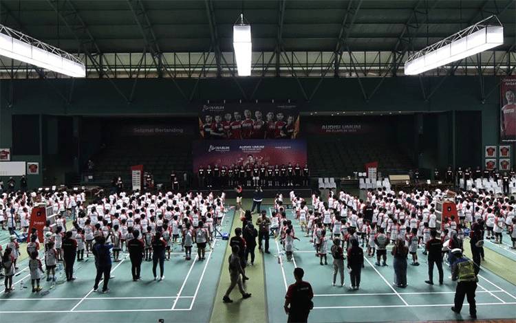 Suasana Audisi Umum PB Djarum 2023 di Kudus, Jawa Tengah. (ANTARA/HO/PB Djarum)