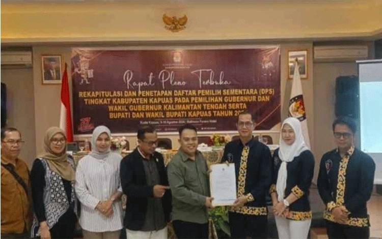 KPU Kapuas Tetapkan Daftar Pemilih Sementara untuk Pilkada 2024, Segini Jumlahnya
