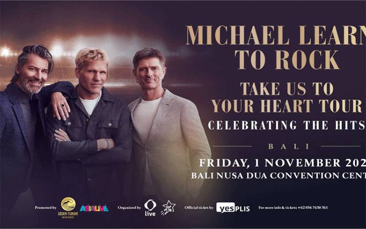Poster konser Michael Learns To Rock di Bali pada 1 November 2024. (ANTARA/HO-Golden Tsunami Entertainment)