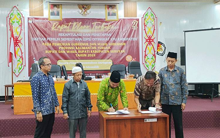 KPU Seruyan Rapat Pleno Penetapan DPS