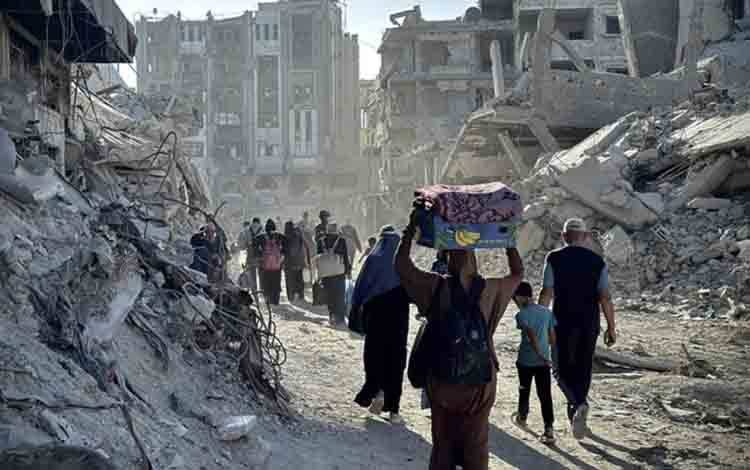 Kondisi Kota Gaza yang luluh lantak akibat serbuan Israel/HO-Anadolu/www.aa.com.tr