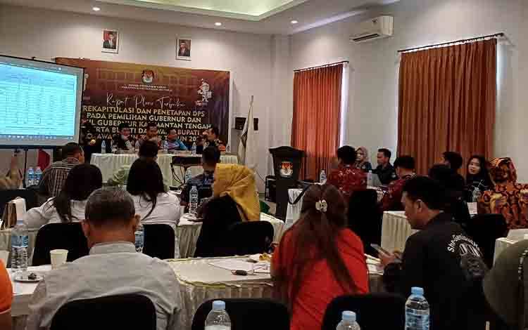 KPU Kotim Gelar Rapat Pleno Penetapan DPS untuk Pilkada 2024