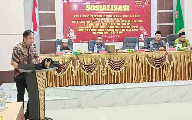 KPU Seruyan Gelar Sosialisasi PKPU 8 Tahun 2024 terkait Pencalonan Bupati dan Wakil Bupati